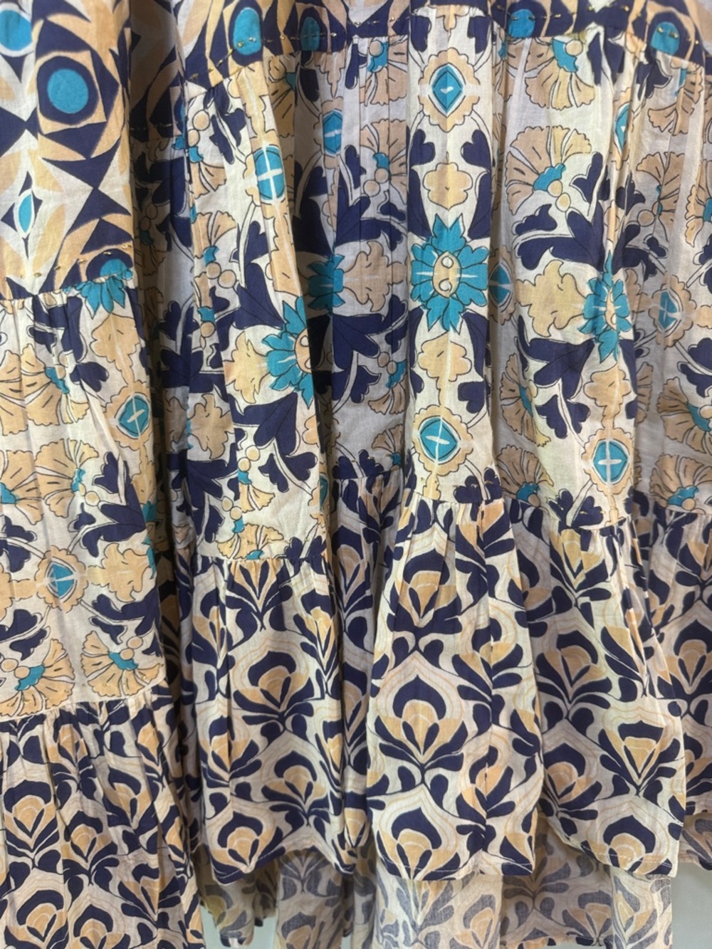 Anthropologie RO’S GARDEN Dress Sz L Sofia Sleeveless Coastal Grandmother Boho - Picture 3 of 15